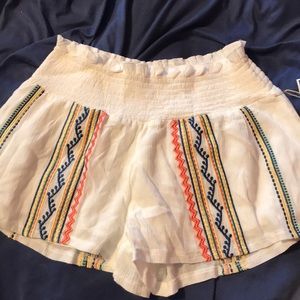 White boho shorts